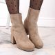 12. Suede ankle boots Jezzi W JEZ411B, beige
