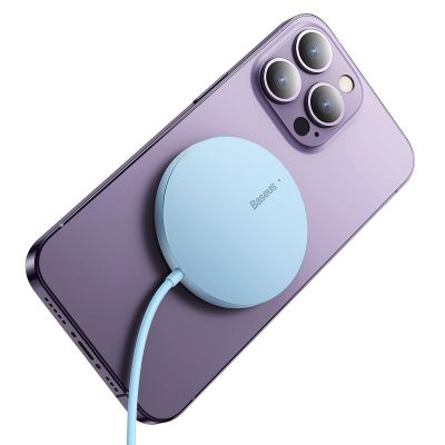 2. Baseus Simple Mini3 magnetic charger MagSafe Qi 15W blue