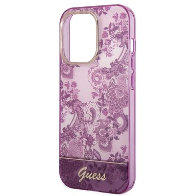 6. Guess Porcelain Collection case for iPhone 14 Pro Max - fuchsia