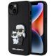 Karl Lagerfeld Saffiano Karl & Choupette Case for iPhone 13 / 14 / 15 - Black