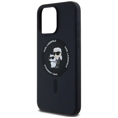6. Karl Lagerfeld Silicone Karl&Choupette Ring MagSafe case for iPhone 15 Pro Max - black