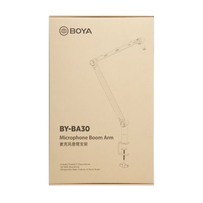 6. Boya BY-BA30 Desktop Microphone Arm with Hidden Cable Management - Black
