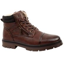 Wrangler men's shoes Gillen leather brown insulated ankle boots
