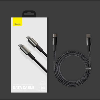 18. Baseus CATWJ-01 USB-C - USB-C PD QC cable 100W 5A 1m - black
