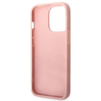 7. Guess GUHCP14LHGGSHP iPhone 14 Pro 6,1" różowy/pink hard case Glitter Script