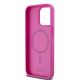 7. DKNY Leather Monogram Pattern Metal Logo MagSafe Case for iPhone 15 Pro Max - Pink