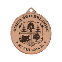 Metal Medal with Engraving on Laminate