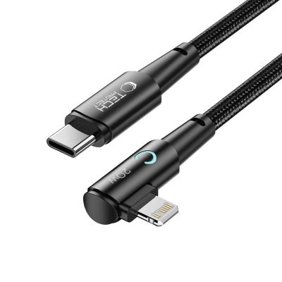 6. Tech-Protect UltraBoost L Cable Lightning (angled) / USB-C (straight) PD 20W 3A 1m - gray