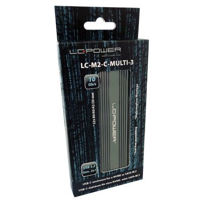 7. LC-Power LC-M2-C-MULTI-3 Hard Drive Enclosure SSD Case Anthracite M.2