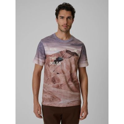 Men's regular printed T-shirt 4F 4FRSS26TTSHM4229-83A