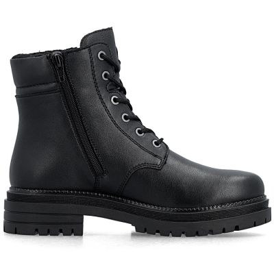 Women's leather ankle boots, insulated, black, Rieker Y3103-00