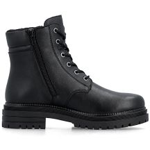 Women's leather ankle boots, insulated, black, Rieker Y3103-00