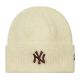 3. New Era Women's Wide Cuff Beanie New York Yankees Hat 60915815 Beige One Size