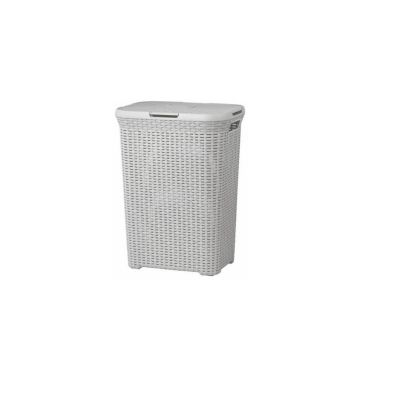 Curver NATURAL STYLE 60L Light Grey Laundry Basket