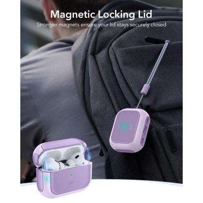 8. ESR Orbit Halolock MagSafe case for AirPods Pro - purple