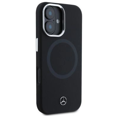 4. Mercedes MEHMP16S23SUTTK iPhone 16 6.1" black/black hardcase Silicone Tonal Logo MagSafe
