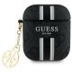 Guess GUA2P4RPSK AirPods 1/2 cover black/black 4G Printed Stripes Charm