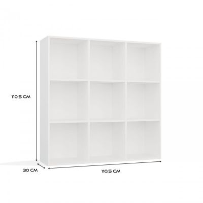3. MALAX SHELVING 3x3 H WHITE