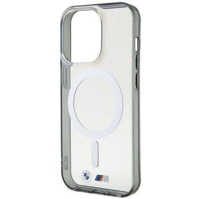 6. Case BMW BMHMP14LHCRS iPhone 14 Pro 6.1" transparent hardcase Silver Ring MagSafe