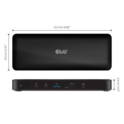 5. CLUB3D CSV-1583 Wired Thunderbolt 4 Docking Station Black