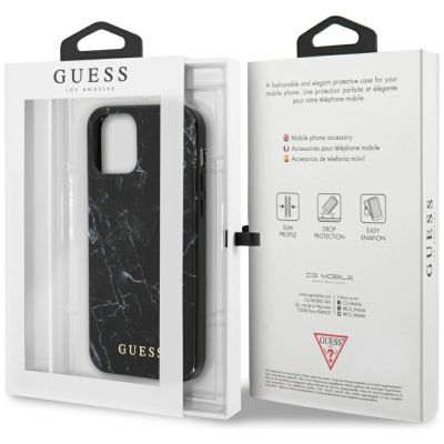 8. Guess Marble Case for iPhone 12 mini - Black