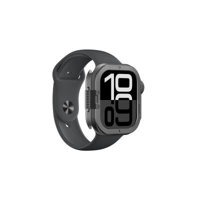 4. AmazingThing Titan Pro Metal Case for Apple Watch 11 46mm Aluminum - Black