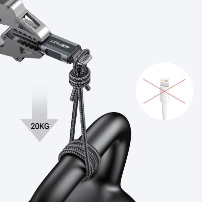 11. Acefast cable MFI USB - Lightning 1.2m, 2.4A black (C1-02 black)