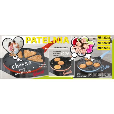 5. Pancake pan 26cm Maestro MR-1222-B SMILE