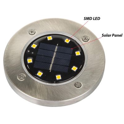 22. SOLAR LAMP 8 LED SMD FOR DRIVE INTO THE GROUND, SET OF 4 PCS