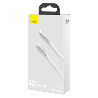 10. Baseus Cafule Metal 100W USB-C - USB-C Cable 2m - White