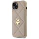 2. DKNY Quilted Stack Logo iPhone 15 Plus Case - Beige
