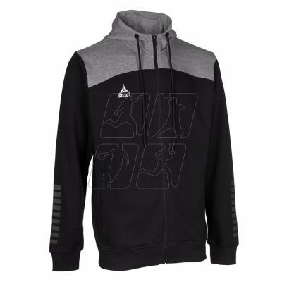 Select Oxford Zip Hoodie Black/Grey