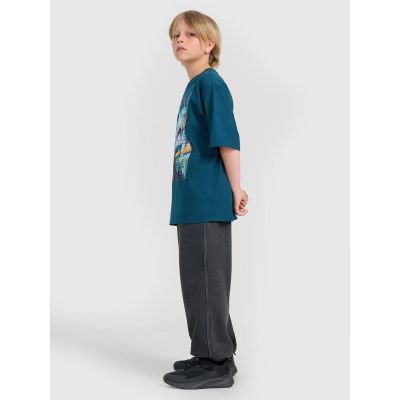 5. Boy's oversize printed T-shirt 4F 4FJRAW25TTSHM3061-46S