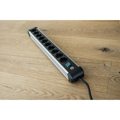 5. Brennenstuhl 1391030000 3 m power strip 10 x network sockets Indoor Black, Silver