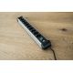 5. Brennenstuhl 1391030000 3 m power strip 10 x network sockets Indoor Black, Silver
