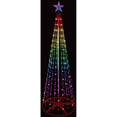 29. DECORATIVE CHRISTMAS TREE 154 LED RGB 150 CM BLACK