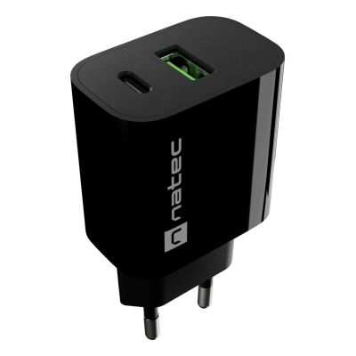 7. NATEC RIBERA WALL CHARGER 1X USB-A + 1X USB-