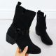 9. Women's suede cowboy boots black M.Daszyński MR1921-47