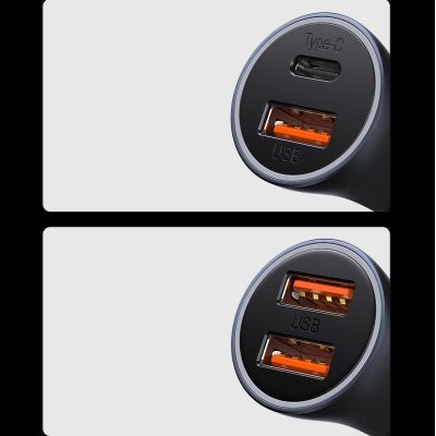 11. Baseus Golden Contactor Max fast car charger USB + USB type C 60 W Quick Charge blue (CGJM000103)