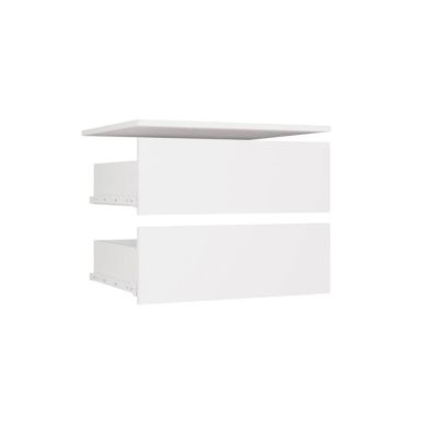 OPENO Drawer Module 2SZ with 2 Drawers, WHITE – for Walk-in Closet and Bedroom