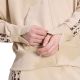 5. Women's adidas Seasonal Essentials Animal Print 3-Stripes Full-Zip Hooded Sweatshirt Beige KH1547