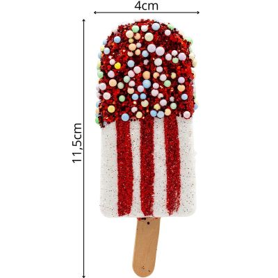 30. ICE CREAM HANGING DECORATION BALL 3 PCS WHITE