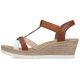 3. Rieker 61995-81 brown women's wedge sandals
