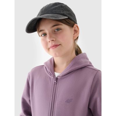 4. Girls' sweatshirt with a hood, 4F Junior 4FJWMM00TSWSF1315-51S