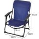 8. FOLDING TOURIST AND BEACH CHAIR WITH ARMRESTS 52X54X26/66CM BLUE