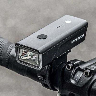6. Rockbros 24510003001 Front Bike Light 260 lm + USB-C - USB-A Cable - Black