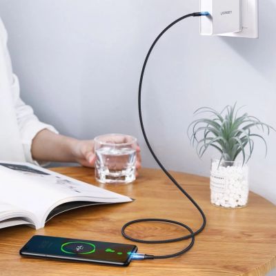4. Ugreen US316 70429 USB-C - USB-C PD QC FCP Cable 100W 5A 480Mb/s 2m - Gray