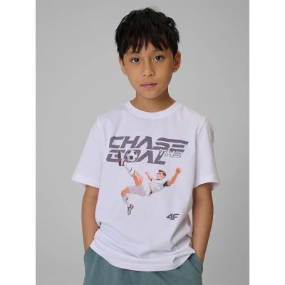 Boys' Regular-Fit Graphic T-Shirt 4F 4FJRAW26TTSHM4629-10S
