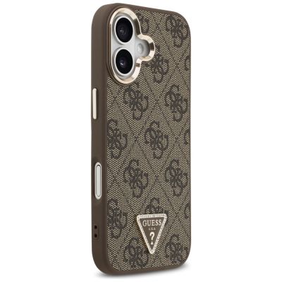 4. Guess 4G Triangle Logo MagSafe Case for iPhone 17 - Brown and Gold