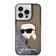 3. Karl Lagerfeld Glitter Karl's Head case for iPhone 14 Pro Max - black